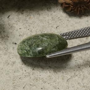 5,77 ctw natürlicher grüner Seraphinit, Oval Schliff, Lichtundurchlässig