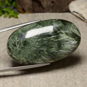 56,57 ctw natürlicher grüner Seraphinit, Oval Schliff, Lichtundurchlässig