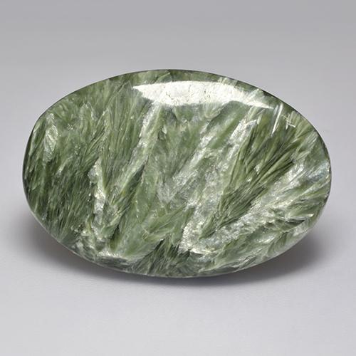 32,94 ctw natürlicher grüner Seraphinit, Oval Schliff, Lichtundurchlässig