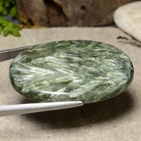 51,64 ctw natürlicher grüner Seraphinit, Oval Schliff, Lichtundurchlässig