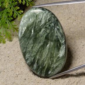 42,15 ctw natürlicher grüner Seraphinit, Oval Schliff, Lichtundurchlässig