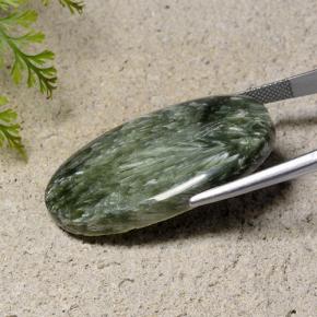 9,17 ctw natürlicher Grün Seraphinite, Oval Schliff, Lichtundurchlässig