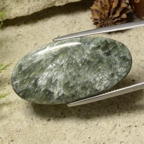 23,88 ctw natürlicher grüner Seraphinit, Oval Schliff, Lichtundurchlässig