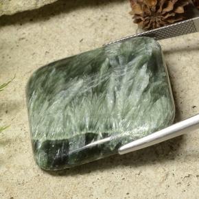 9,17 ctw natürlicher Grün Seraphinite, Kissenschliff, Lichtundurchlässig