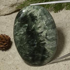 78,68 ctw natürlicher grüner Seraphinit, Oval Schliff, Lichtundurchlässig