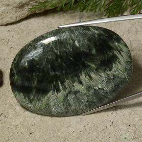 78,68 ctw natürlicher grüner Seraphinit, Oval Schliff, Lichtundurchlässig