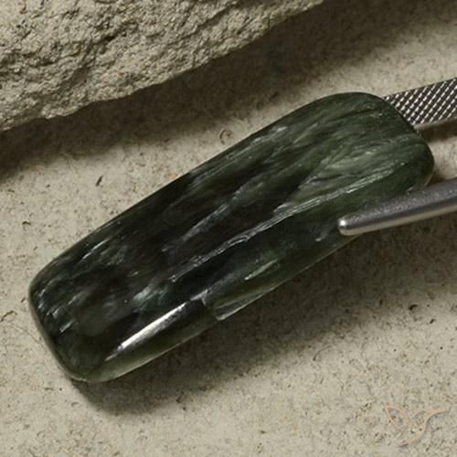 9,17 ctw natürlicher Mehrfarbig Seraphinite, Kissenschliff, Lichtundurchlässig