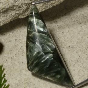 9,17 ctw natürlicher Vielfarbig-grün Seraphinite, Ausgefallene Form, Lichtundurchlässig