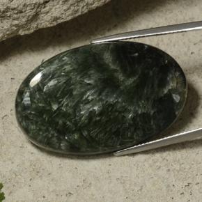 9,17 ctw natürlicher dunkelgrün Seraphinite, Oval Schliff, Lichtundurchlässig