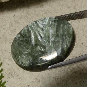 21,55 ctw natürlicher grüner Seraphinit, Oval Schliff, Lichtundurchlässig