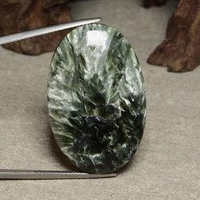46,22 ctw natürlicher grüner Seraphinit, Oval Schliff, Lichtundurchlässig