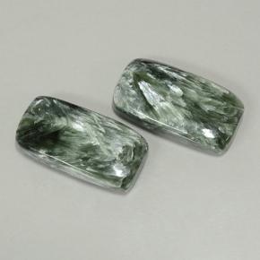 18,16 ct natürliche grüner Seraphinit-Edelsteine, Kissenschliff, Lichtundurchlässig