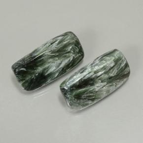 18,16 ct natürliche grüner Seraphinit-Edelsteine, Kissenschliff, Lichtundurchlässig