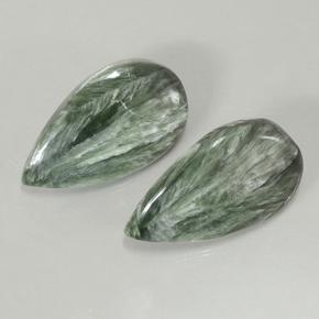 20,02 ct natürliche grüner Seraphinit-Edelsteine, Birnenform, Lichtundurchlässig