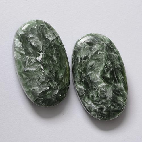 16.18 ct natürliche Grün Seraphinite-Edelsteine, Oval Schliff, Lichtundurchlässig