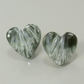 8,39 ct natürliche grüner Seraphinit-Edelsteine, Herzform, Lichtundurchlässig
