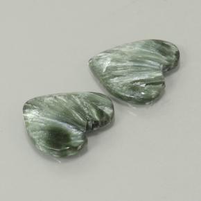8,39 ct natürliche grüner Seraphinit-Edelsteine, Herzform, Lichtundurchlässig