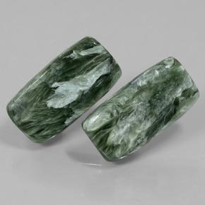 18,35 ct natürliche grüner Seraphinit-Edelsteine, Kissenschliff, Lichtundurchlässig