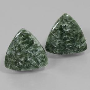16.71 ct natürliche Erdiges Grün Seraphinite-Edelsteine, Trillion, Lichtundurchlässig