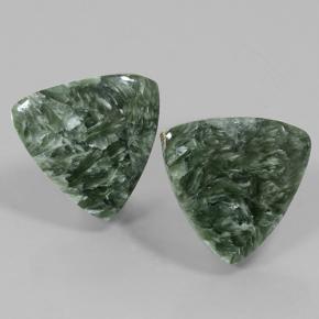 16.71 ct natürliche Erdiges Grün Seraphinite-Edelsteine, Trillion, Lichtundurchlässig