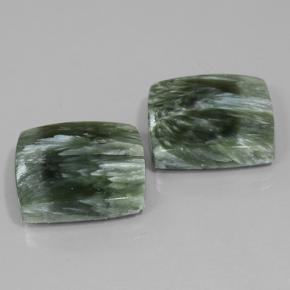 23.29 ct natürliche Mittelgrün Seraphinite-Edelsteine, Quadrat, Lichtundurchlässig