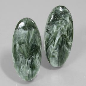 20.79 ct natürliche Grün Seraphinite-Edelsteine, Oval Schliff, Lichtundurchlässig