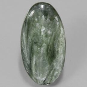 5,50 ctw natürlicher grüner Seraphinit, Oval Schliff, Lichtundurchlässig