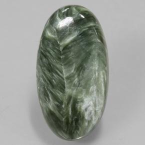 8,81 ctw natürlicher grüner Seraphinit, Oval Schliff, Lichtundurchlässig