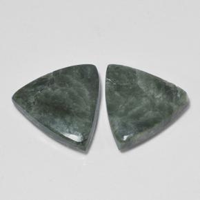 8,88 ct natürliche grüner Seraphinit-Edelsteine, Trillion, Lichtundurchlässig