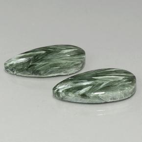 19,56 ct natürliche grüner Seraphinit-Edelsteine, Birnenform, Lichtundurchlässig