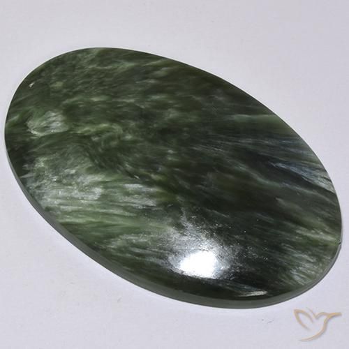 9,17 ctw natürlicher Grün Seraphinite, Oval, Lichtundurchlässig