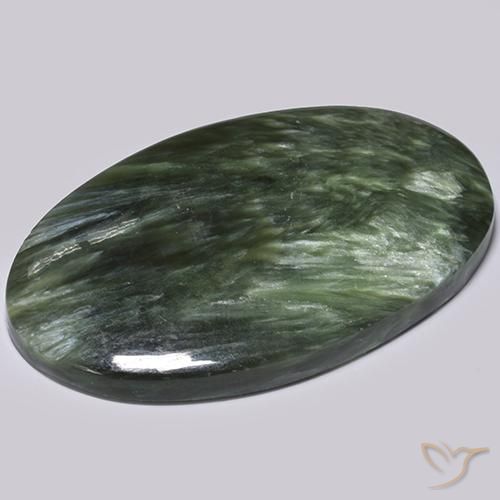 9,17 ctw natürlicher Grün Seraphinite, Oval, Lichtundurchlässig