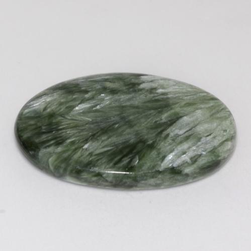 15,64 ctw natürlicher grüner Seraphinit, Oval Schliff, Lichtundurchlässig