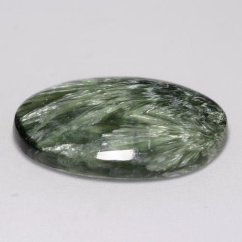 8,17 ctw natürlicher grüner Seraphinit, Oval Schliff, Lichtundurchlässig