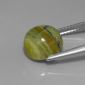 3,99 ctw natürlicher grüner Serpentin, Rundschliff, Lichtundurchlässig