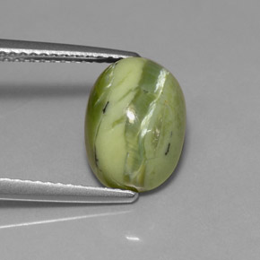 3,59 ctw natürlicher grüner Serpentin, Oval Schliff, Lichtundurchlässig