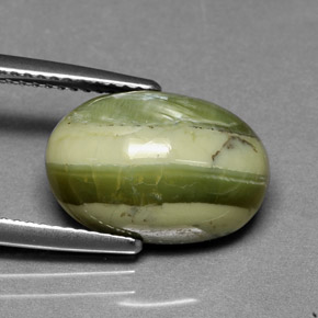 5,70 ctw natürlicher grüner Serpentin, Oval Schliff, Lichtundurchlässig