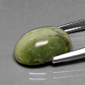 5,70 ctw natürlicher grüner Serpentin, Oval Schliff, Lichtundurchlässig