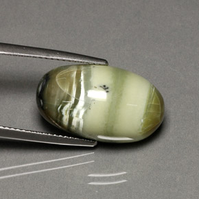 9,88 ctw natürlicher grüner Serpentin, Oval Schliff, Lichtundurchlässig