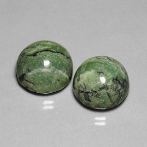  ct natürliche grüner Serpentin-Edelsteine, Rundschliff, Lichtundurchlässig