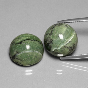  ct natürliche grüner Serpentin-Edelsteine, Rundschliff, Lichtundurchlässig