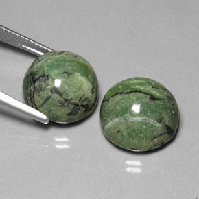  ct natürliche grüner Serpentin-Edelsteine, Rundschliff, Lichtundurchlässig