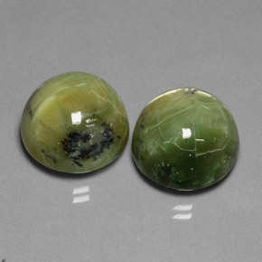  ct natürliche grüner Serpentin-Edelsteine, Rundschliff, Lichtundurchlässig