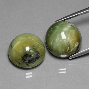  ct natürliche grüner Serpentin-Edelsteine, Rundschliff, Lichtundurchlässig