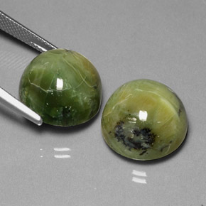  ct natürliche grüner Serpentin-Edelsteine, Rundschliff, Lichtundurchlässig