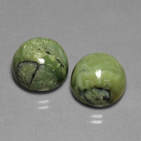  ct natürliche grüner Serpentin-Edelsteine, Rundschliff, Lichtundurchlässig