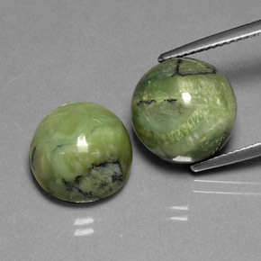  ct natürliche grüner Serpentin-Edelsteine, Rundschliff, Lichtundurchlässig