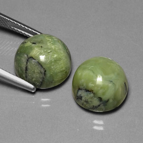  ct natürliche grüner Serpentin-Edelsteine, Rundschliff, Lichtundurchlässig