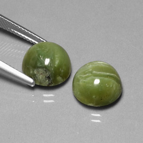  ct natürliche grüner Serpentin-Edelsteine, Rundschliff, Lichtundurchlässig