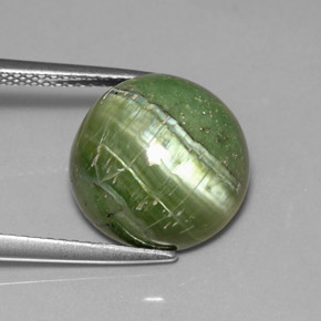 6,40 ctw natürlicher grüner Serpentin, Rundschliff, Lichtundurchlässig